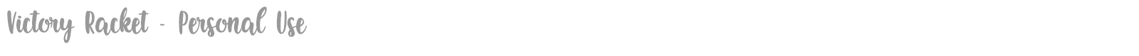 Victory Racket font preview